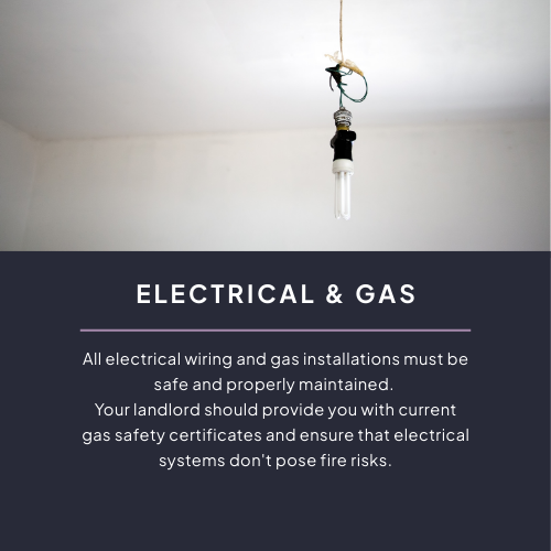 Electrical & Gas - acceptable living conditions